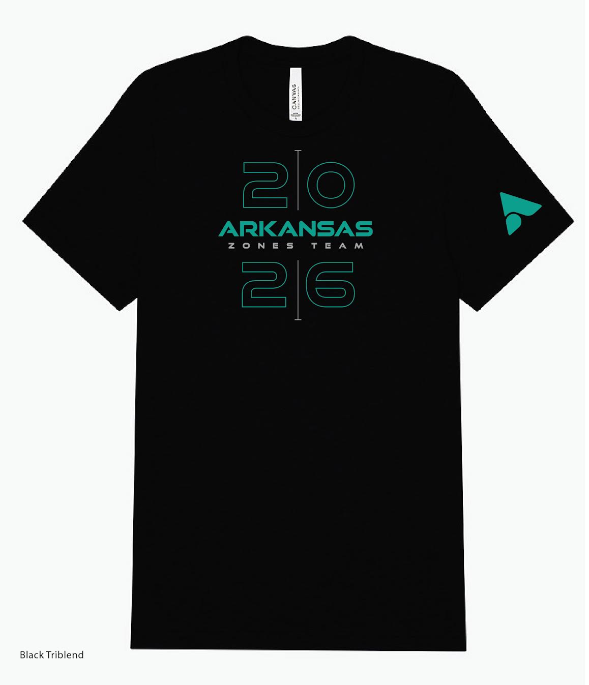 Arkansas Zones Black T-shirt