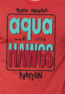 2024-2025 Heathered Red "Hawgs Nation" Team T-shirt